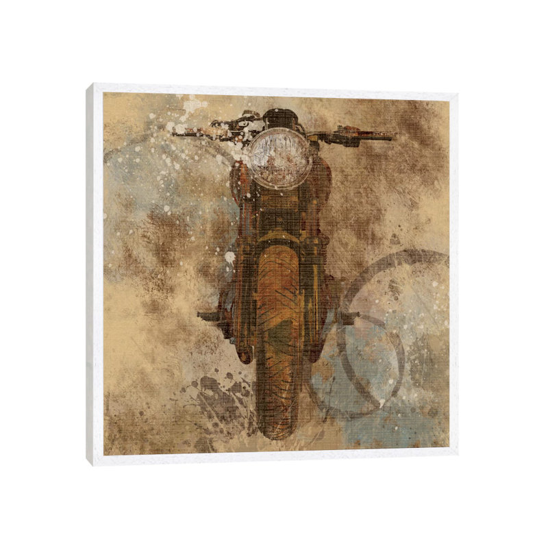 Live To Ride II by Carol Robinson - Painting on Canvas, White Framed Canvas, 93.98 cm H x 93.98 cm W