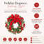 26"Evergreen Wreath With Berries, Balls, Cones And Red Bow