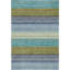 Brushstroke Striped Handmade Tufted Wool Dark Blue/Yellow Area Rug-10713577