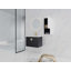Meuble-lavabo mural avec lavabo en céramique et armoire latérale, portes à fermeture douce, armoire combinée