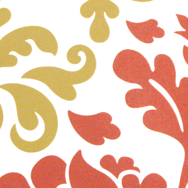 Coussin Bohemian, Rouge / blanc / ocre