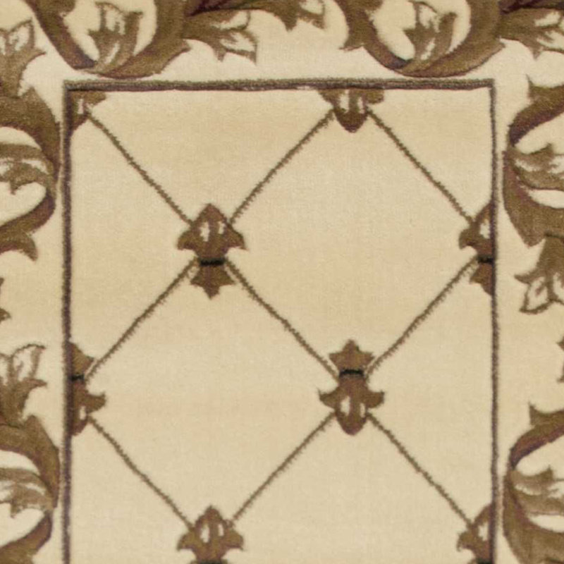 Tapis traditionnel ivoire Gaythorne Heirloom, Tapis de couloir 2 pi 2 po x 7 pi 11 po