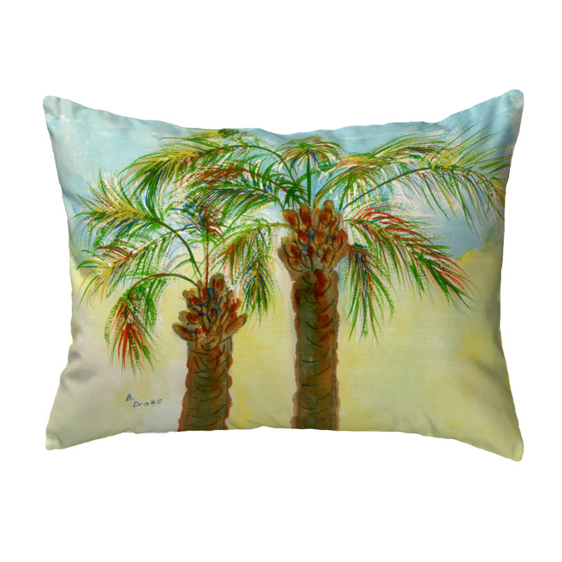 Palms Indoor/Outdoor Reversible Throw Pillow