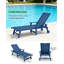 Chaise longue d'extérieur toutes saisons à 5 positions avec 5 positions, facile à installer, avec accoudoirs larges, porte-gobelets rotatifs et roues à roulement lisse pour piscine / bord de piscine / plage / terrasse / patio / arrière-cour, bleu foncé (ensemble de 2)-444776976