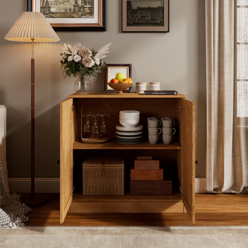 32''H Accent Cabinet With Doors, Wooden