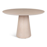 Modern Brazilian Mona Wooden Top Round Dining Table