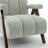 Dormon Upholstered Boucle  Armchair with Solid Wood Legs-1302436130