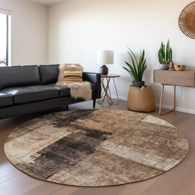 Tapis brun intérieur / extérieur lavable à la machine Cicel ACN1202