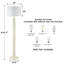 Lampe sur pied rustique 61,5 po avec abat-jour tambour 61,5 po