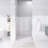36"X 72" Pivot Shower Door | Chrome Aluminum Frame | Half Frame | 1/4 Inch Tempered Glass With Explosion-Proof Film | Stainless Steel Handle-123668132