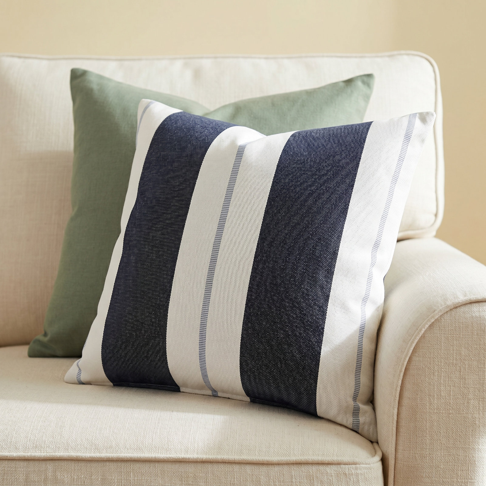 Deana Sunbrella® Throw Pillow, Black/White, 18" x 18"