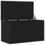 Boîte de rangement vidaXL chêne noir 33,07 x 16,54 x 18,11 po en bois d'ingénierie-1557901683-1557901681