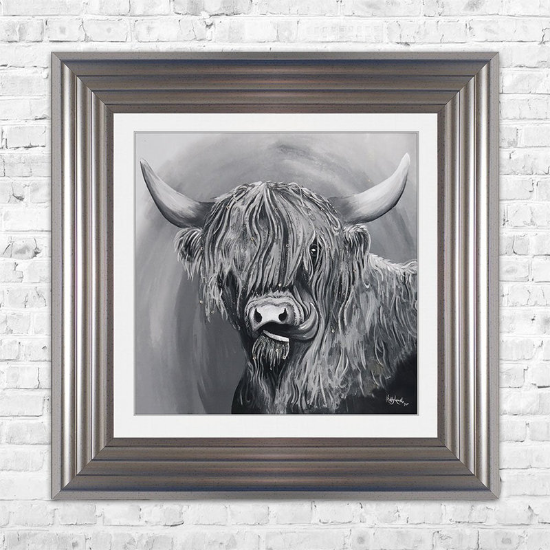 Single Picture Frame Print, 55cm H x 55cm W, Silver Framed