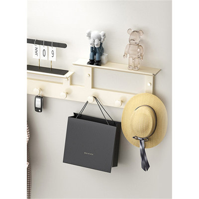 Jesslynn Metal Freestanding 4 - Hook Wall Mounted Coat Rack