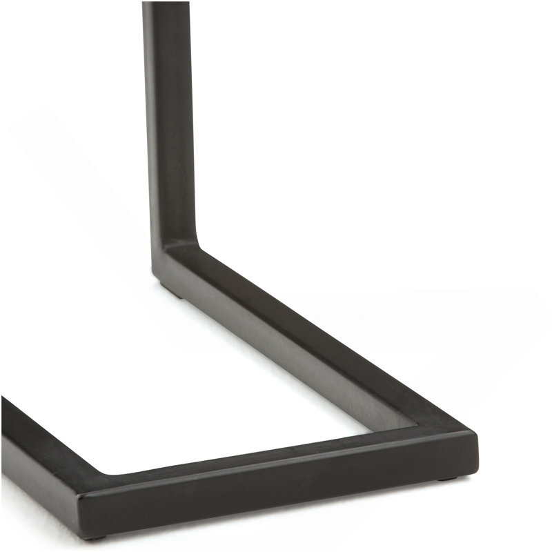 Skyler - Table d'appoint en C - Brun cognac foncé