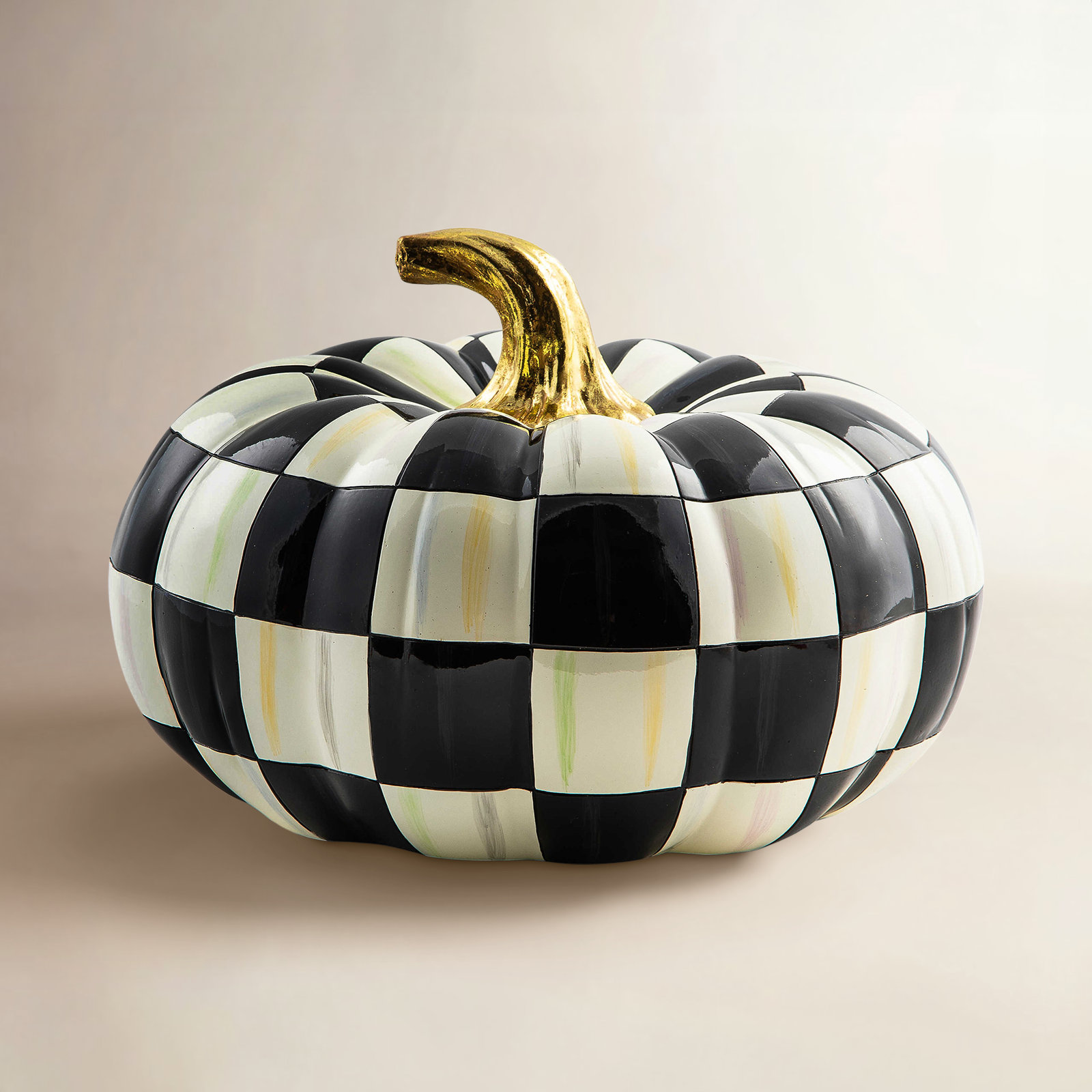 Courtly Check Squashed Glossy Medium Pumpkin