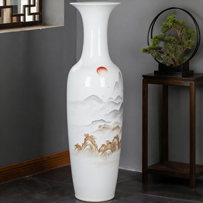 Vase décoratif en céramique à main levée de 70,87 po Jingdezhen
