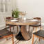 Salle de cuisine Mid-Century ronde en bois massif Yairi pour 2 à 8 personnes (1 table avec 2/4/6 chaises)-294304032-294321004