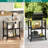 Abey Bar Cart with Metal Outer Material