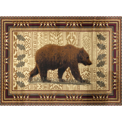 Nature's Nest Area Mat, 2.58 Ft. X 7.25 Ft., Red Polypropylene, Stain And Reliable Polypropylene Carpet Rug, , For A Cozy Atmosphere