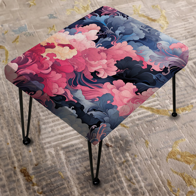 Rose et mauve mystique Camouflage Reverie - Repose-pieds rectangulaire camouflage