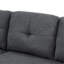 Lit modulaire escamotable modulaire, gris, revêtement en L, avec coussins, convertible pour les invités, rangement sous la chaise, espaces de vie compacts convenables, profondeur de produit de 54 po, largeur de 85 po, 35 po