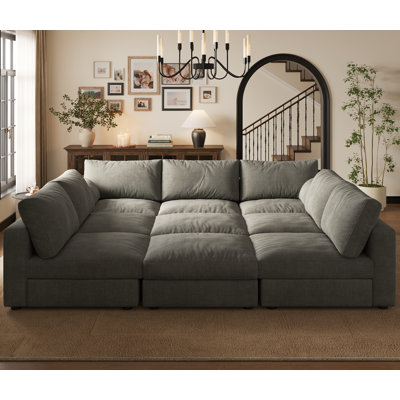 99" Sectional Modular Sofa With Storage