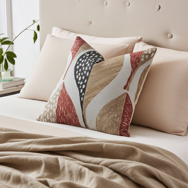 Oak Valley Square Indoor/Outdoor Pillow Cover & Insert, 20" x 20", Throw Pillow