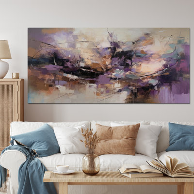 Purple Minimalims Enchantment - Art Print On Canvas