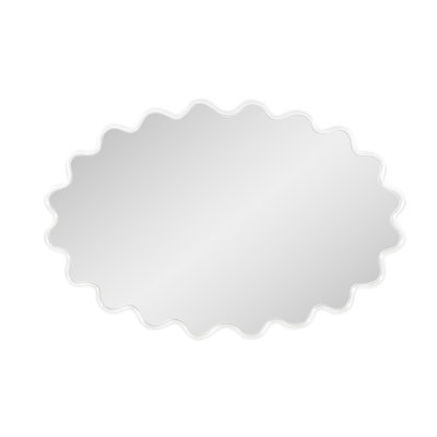 Modern Wavy Framed Oval Wall Mirror