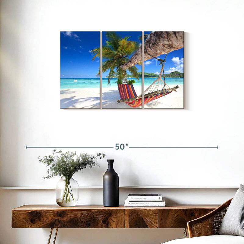 Plage tropicale douillette Gillard, H 20 po x l 33 po
