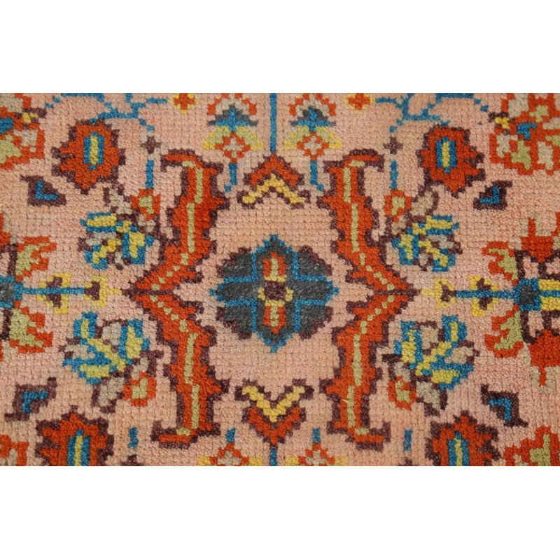Tapis de vestibule indien en laine fait à la main Oushak 3 x 5