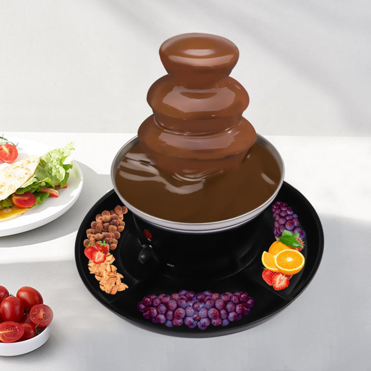 Chocolate Cake. Freshly Prepared Delicious Chocolate Fountain on a Gray  Background Stock Illustration - Illustration of party, background: 297208726