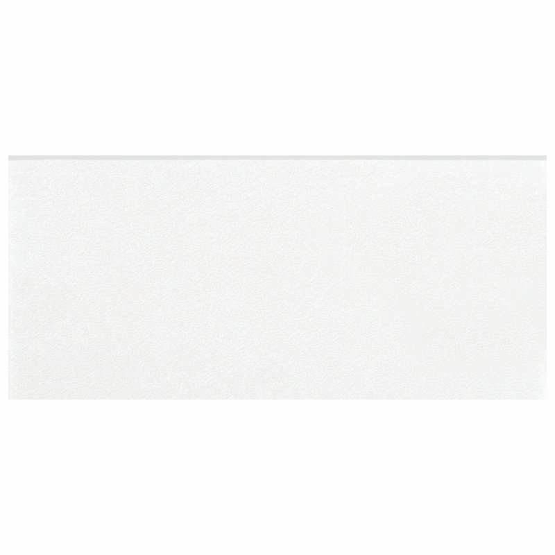 Twenties 8" x 4" Matte Ceramic Bullnose Tile Trim in White