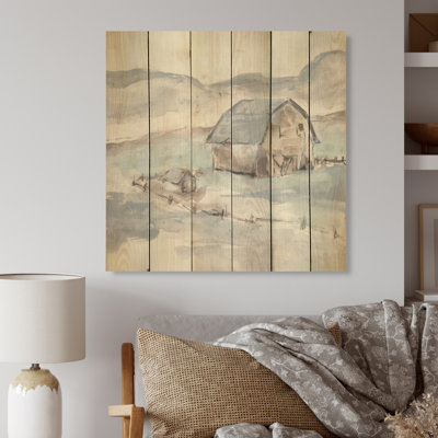 Farmhouse Barn Gray IV - impression sur bois sans cadre