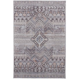 Cainsville Geometric Machine Woven Ivory/Material DetailsGray Area Rug