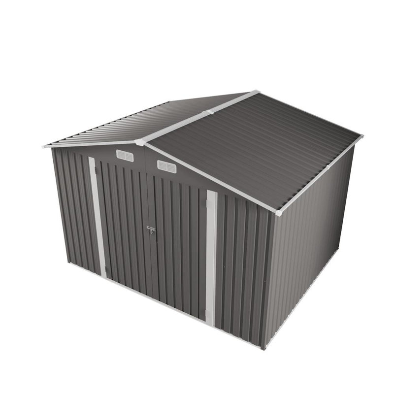 Large Metal Storage Shed, 76.38" H x 115.35" W x 94.09" D