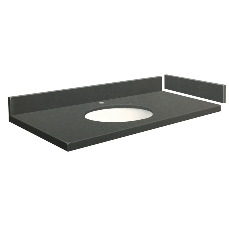 Plateau de meuble-lavabo 34,5 po Madison, Gris urbain, Simple