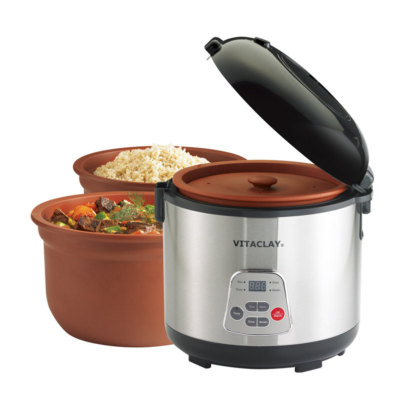 Vitaclay Slow Rice Cooker, 6 cups