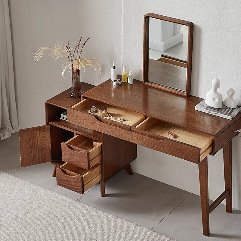 Makeup Vanity with Light mirror,4 drawers