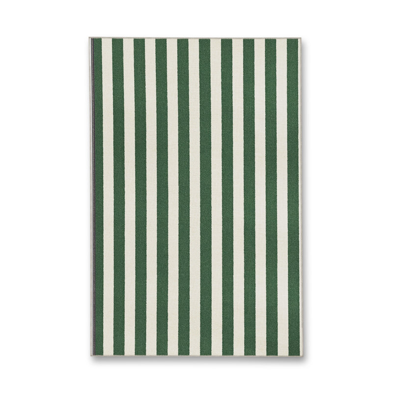 Tapis bleu tissé lavable rétro Mosso, 6'7" x 9'10"