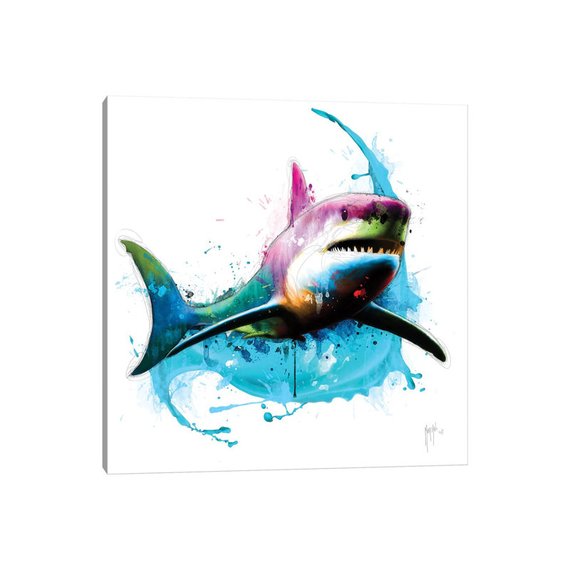 Shark by Patrice Murciano - Wrapped Canvas Print, 93.98 cm H x 93.98 cm W x 3.175 cm D