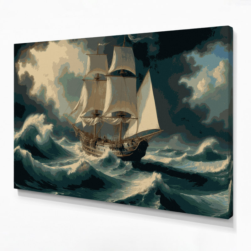 Art mural sur toile bleu nautique moderne maritime, H 20 po x l 24 po