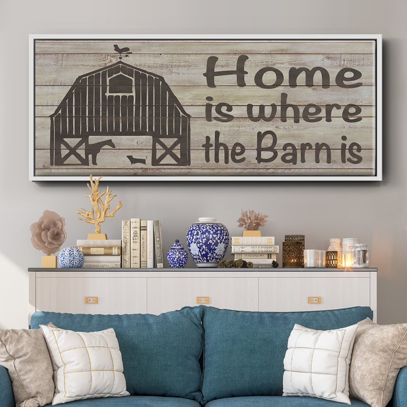 Toile encadrée Home & Farm III, H 8 po x l 20 po