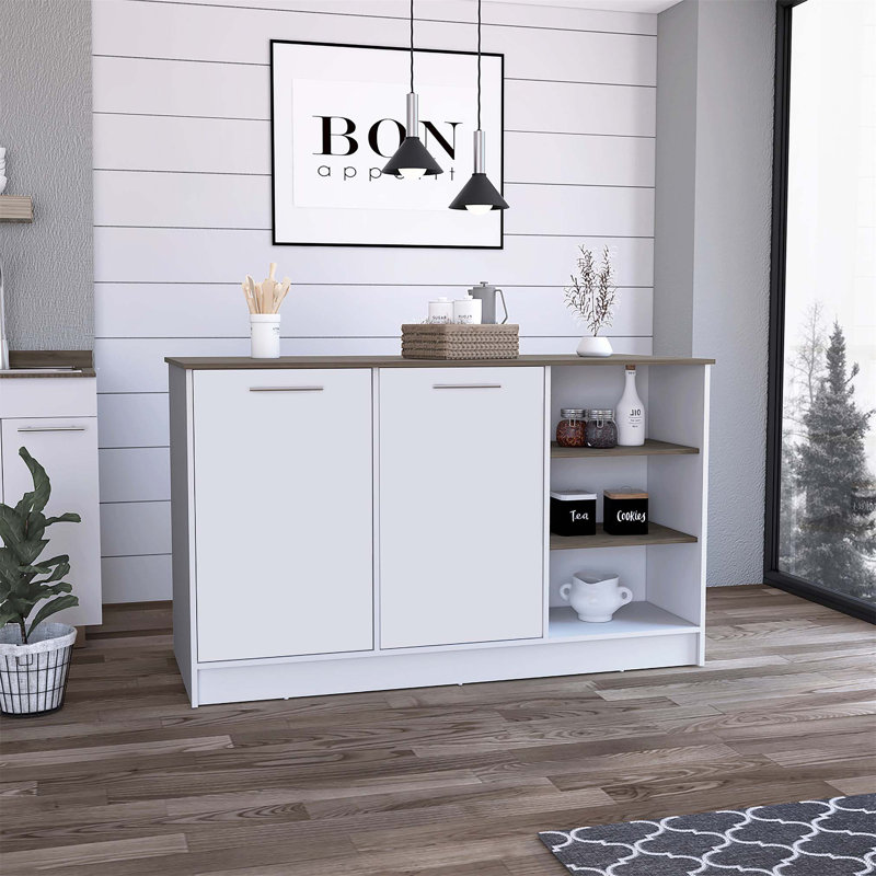 Versatile Kitchen Island with Abundant Storage and Stylish Design for Enhanced Cooking Experience