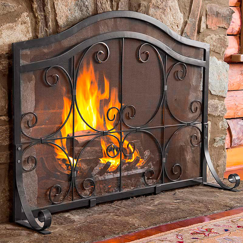 8 Panel Steel Fireplace Screen