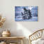 Neige recouverte de pin, paysage de montagne en toile sur toile d'hiver-298845223