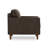 Alyvia 34" Brown Top Grain Leather Square Arm Accent Chair