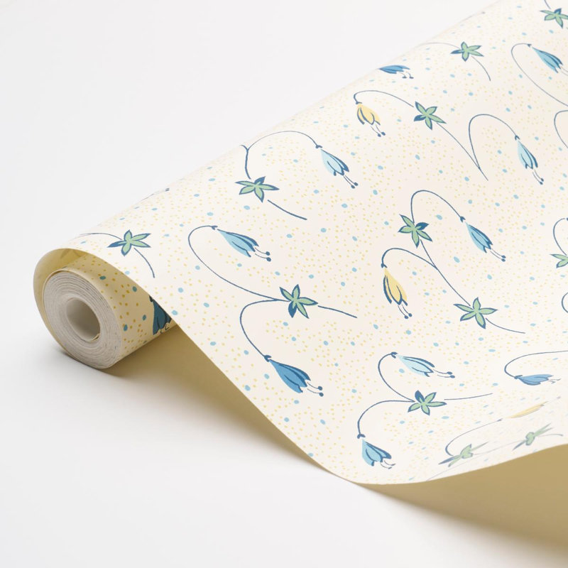 Lolly Floral Wallpaper, Blues