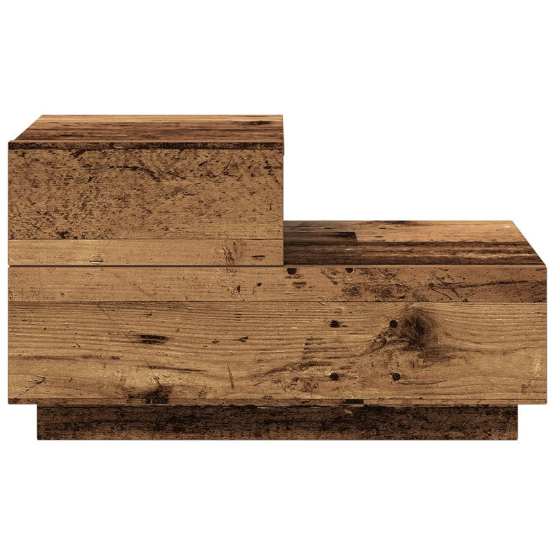 Bedside Cabinet Wood Medium Storage Bedside Table, Old Wood